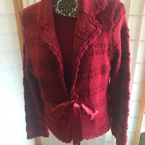 Maroon shell and matching sweater